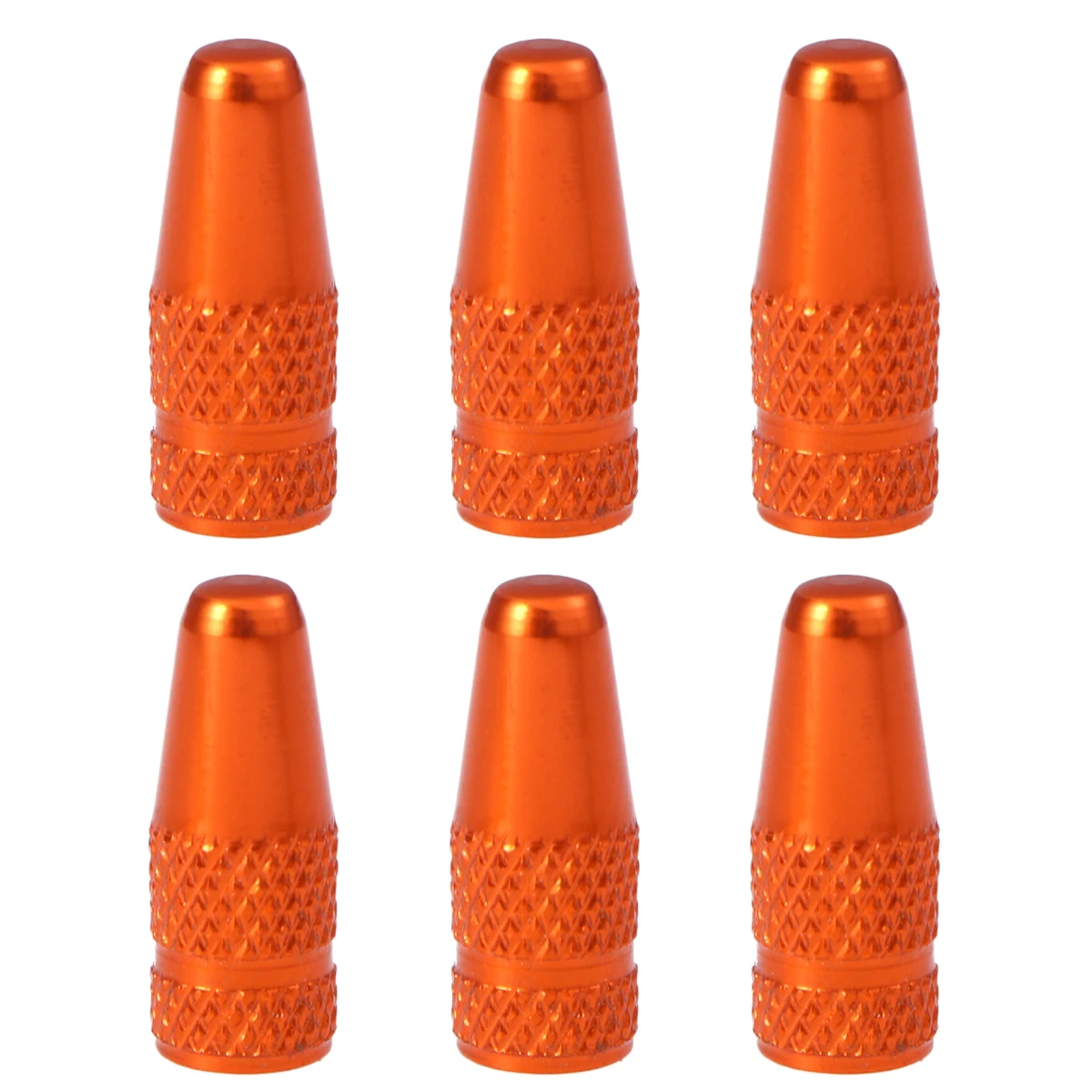 Велосипедный спорт алюминий сплав французский клапан шапки для MTB дорожный велосипед Горный шины Air клапанные крышки пылезащитный - Цвет: 6pcs orange
