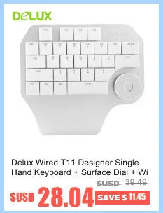 Delux Проводная игровая мышь комбинированная 4000 dpi с одной рукой T9 Pro эргономичная клавиатура Игровой 7 светодиодный с подсветкой для геймера ПК ноутбука настольного компьютера