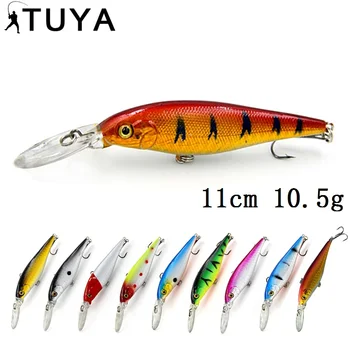 

TUYA Crankbait Minnow wobblers Fishing Lure Hard Bait Artificial trolling wobbler Cranks twitching lure pike Bass 11cm 10.5g