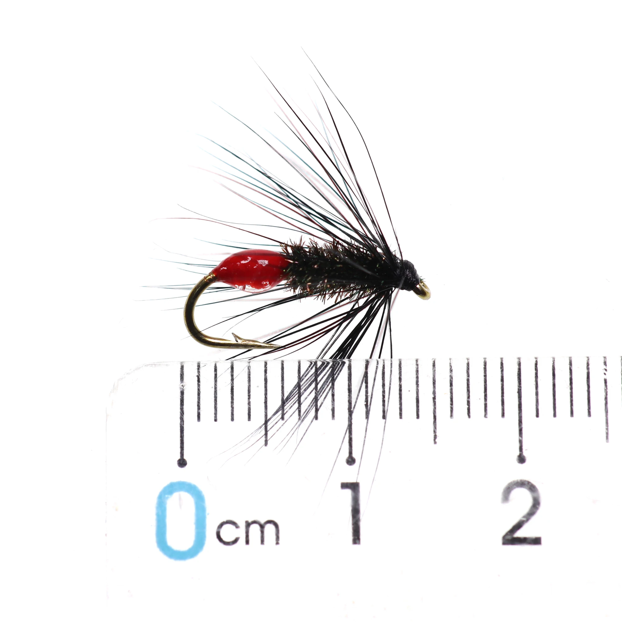 Wifreo 6PCS/Lot#12 Red Ant Trout Flies Fly Bass Pike Salmon Steelhead Trout Brown Hackle Red Butt Flying Ant Wet Fly