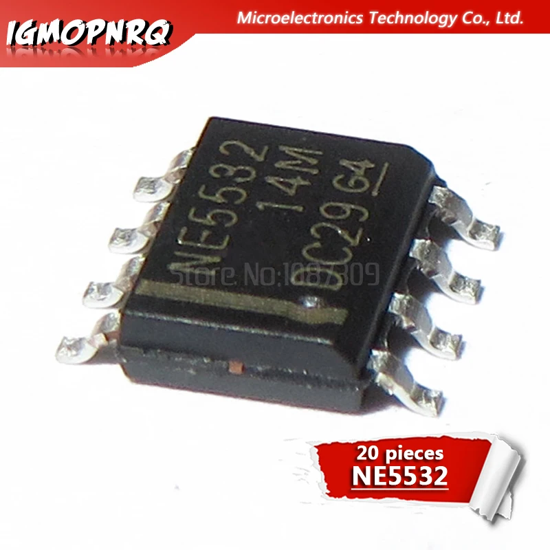 Новый оригинальный NE5532DR NE5532 N5532 SOP8 20 шт. | Электронные компоненты и принадлежности