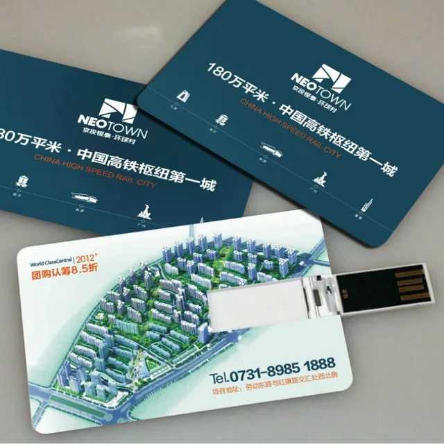 20 pics free logo customized plastic credit card usb flash drive diy