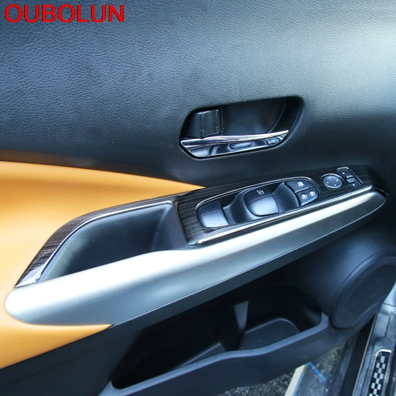 Внутренняя дверь и окно OUBOLUN из нержавеющей стали для Nissan Kicks 2017 LHD 4 шт.|interior window