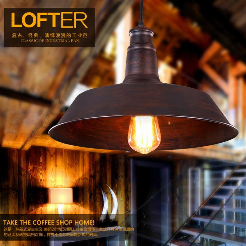 Loft retro Industrial hanging Hardware Lighting lights metal pendant lamp illumination For font b Kitchen b