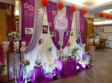 Burgundy Wedding Backdrop Stage Curtain Wedding Decoration