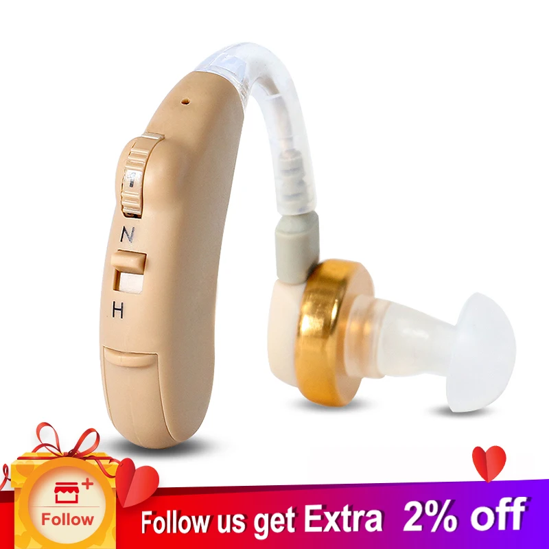 Cofoe Hearing Aid Digital Behind The Ear Portable Small Mini Invisible Sound Amplifier Adjustable Hearing Aids for deafs