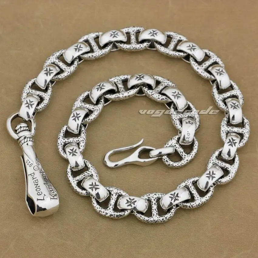 Huge & Heavy 925 Sterling Silver Hook Belt Clip Mens Biker Rocker Punk Wallet Chain 8W006WC 14 Huge & Heavy 925 Sterling Silver Hook Belt Clip Mens Biker Rocker Punk Wallet Chain 8W006WC 14