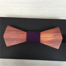 Лидер продаж формальный коммерческий деревянный галстук мужской сплошной Цвет брак Галстуки для Для мужчин Карамельный Цвет Бабочка галстук дерева лук галстук