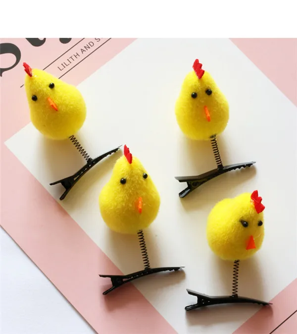 Little Yellow Chicken Hair Clip Fun Make up Decoration - 19