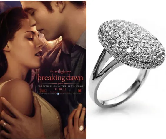 Сумеречные кольца для женщин от дремлющего рассвета Bella, обручальные кольца, полностью блестящие Кристальные серебряные ювелирные изделия D10