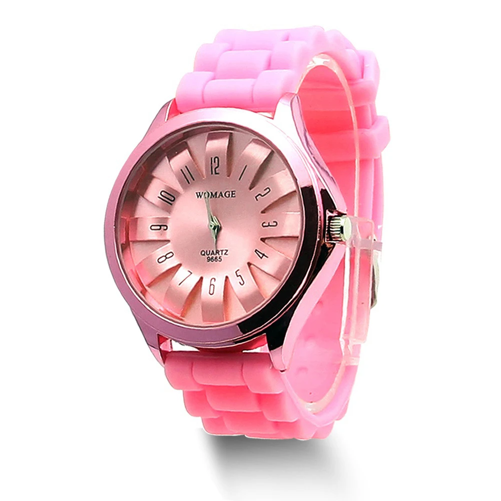  Silicone Jelly Band Flower Dial Sports Style Watch Men Womens Quartz Wrist Watches 2018