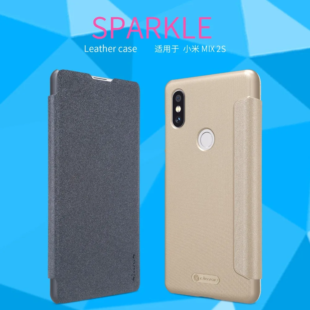 

Nillkin Sparkle PU leather case flip cover For Xiaomi mi mix 2s case Xiaomi mi mix 2s with smart cover sleep function