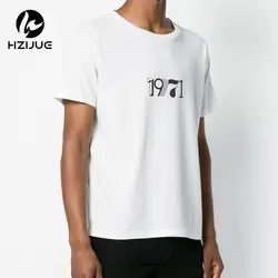 HZIJUE 2019 Новая Летняя мужская футболка homme горячая свободная уличная Женская/Мужская хип-хоп футболка с короткими рукавами хлопковая Базовая