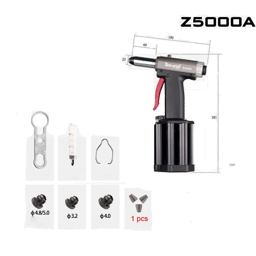 

Commercial Pneumatic Rivet Gun Hydraulic Riveting Tool Air Riveter Power Tool For 0.5-0.7Mpa Gas pressureblind rivets