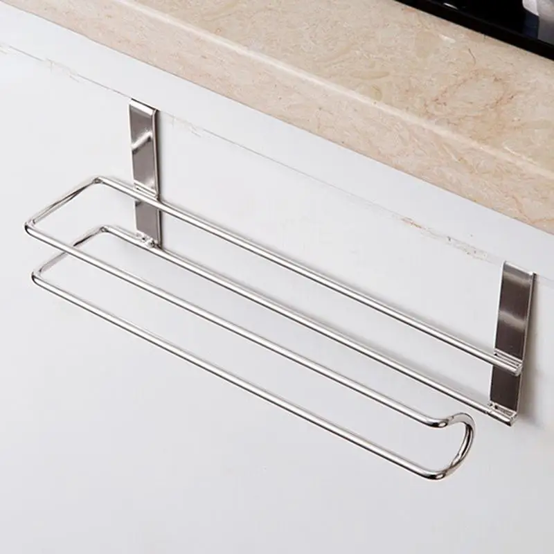 Kitchen Paper Holder Hanger Stainless Steel Tissue Roll Towel Rack