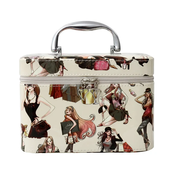 Korean PU Makeup bag New Beauty Girl pattern travel organizer Quality