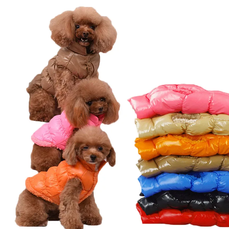 

Casual Cotton Dog Down Jacket Autumn and Winter Warm Pet Vest Coat Puppy Cat Windproof Clothing Pets Costumes Teddy Chihuahua