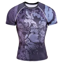 Новая мужская быстросохнущая компрессионная футболка с короткими рукавами, футболка для бега, мужская спортивная футболка для бега, фитнес, тренировка