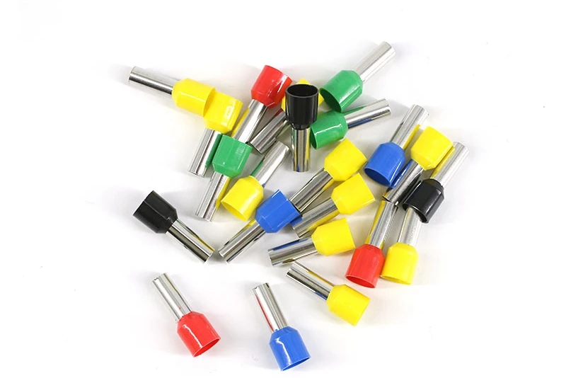 

100pcs E0508 E7508 E1008 E1508 E2508 Terminal Block Isolated Cape Virolas Electrical connector cord Crimp Terminator