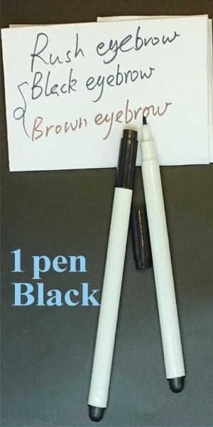 5Xblack eyebrow pen 5 pcFine бровей Временная Тонирующая ручка, временная Самостоятельная татуировка бровей водостойкий маркер, тонированные татуировки убить коричневый/черный - Цвет: 5Xblack eyebrow pen