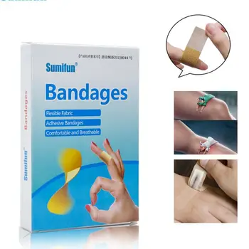 

100Pcs Anti-Bacteria Curative Wound Disposable Waterproof Adhesive Plaster Hemostasis Sticker Cushion First Aid Bandage