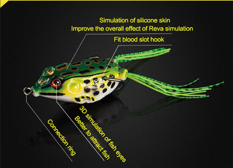 PureLeisure, 5 шт., приманка-лягушка, 5 см, 10 г, рыболовные приманки, топ, водные лучи, лягушка, приманка, искусственный гольян, кренкбейт, искусственная Мягкая приманка