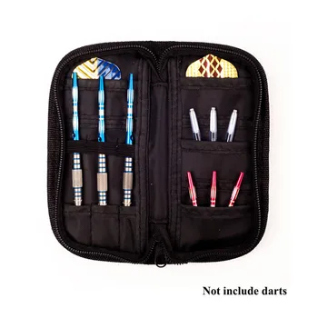 

1 Set Darts Carry Case Accessories Large Capacity Wallet Pockets Holder Storing Bag Black Durable