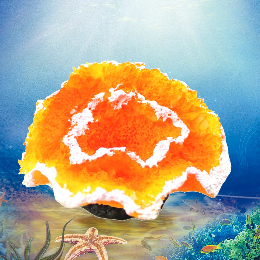 Красочные искусственные аквариумные украшения микро миниатюрный пейзаж имитация коралловых цветов мини-орнамент подводный Pe - Цвет: yellow