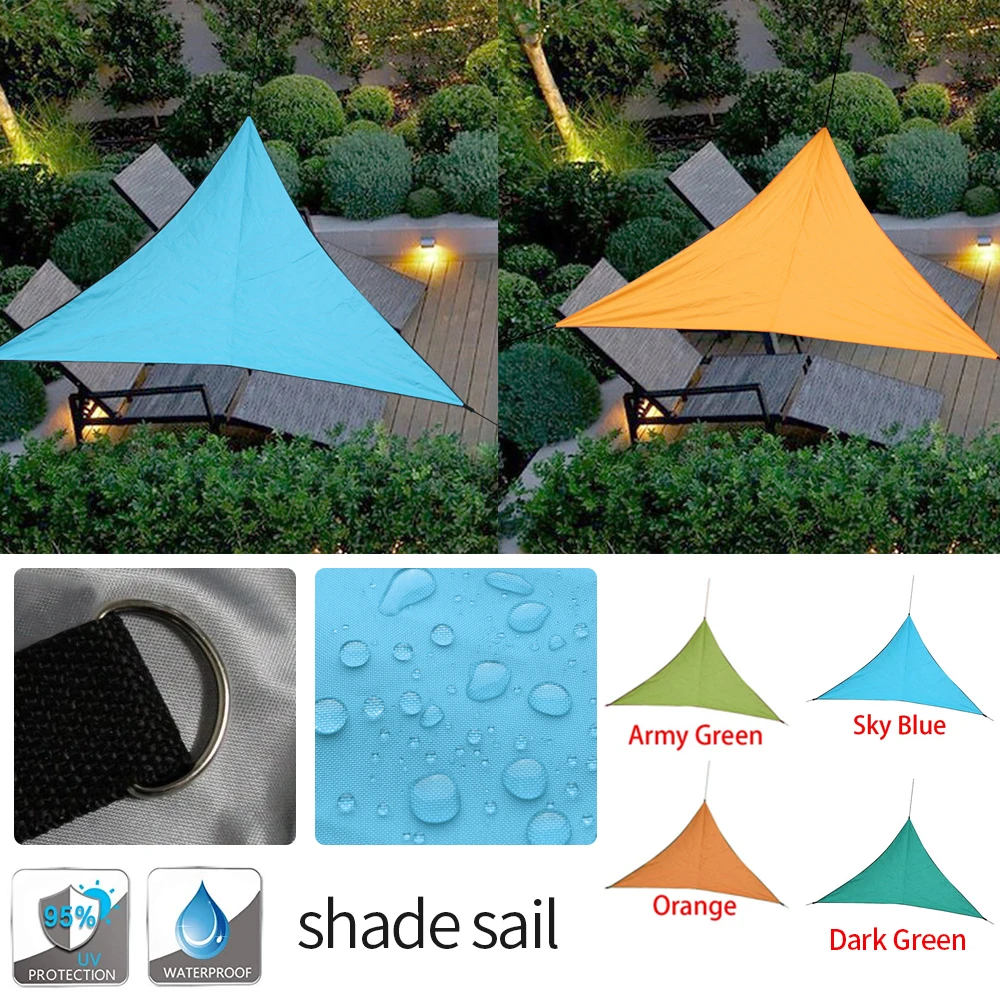 

CALOFE 1pcs 3*3m/4*4m/6*6m Sun Shade Sail Waterproof Outdoor Garden Camping Tent Courtyard Canopy Patio Cover UV Protection