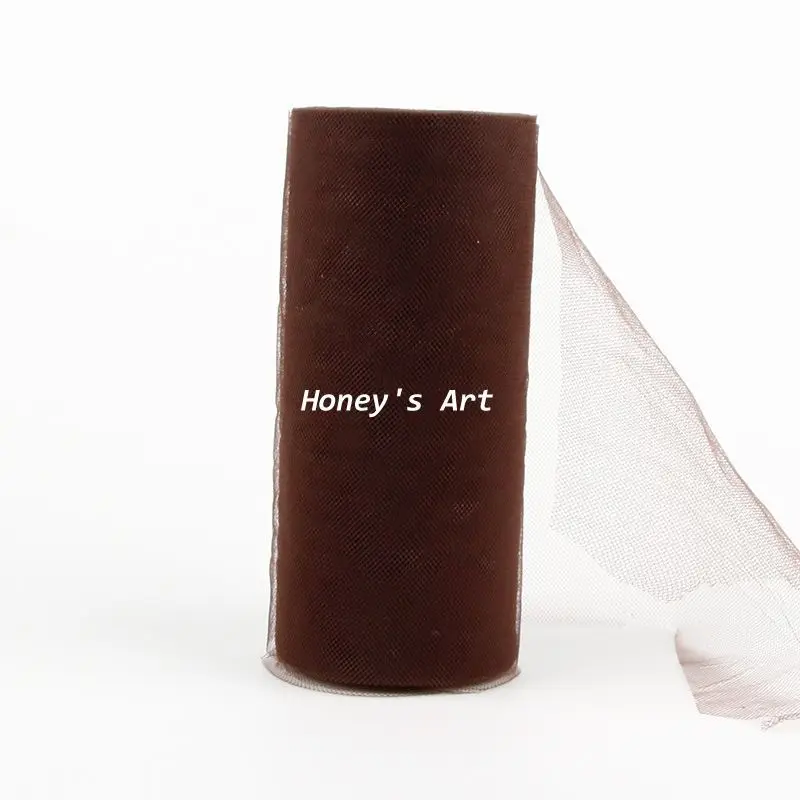 

Brown Matt TULLE Roll Spool 6 inch x25 yard (6"x75') Tutu Wedding Decorations Gift Party Bow 20D