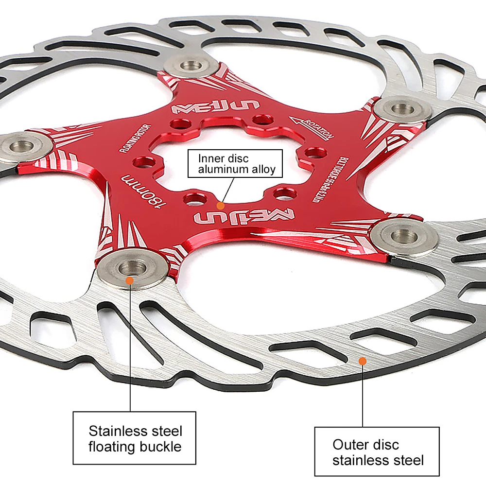 MEIJUN 6/7 дюймов 160 мм 180 мм 5 отверстий вращающийся диск тормозной ротор горный велосипед диски для горных велосипедов тормозной ротор с T25 винты