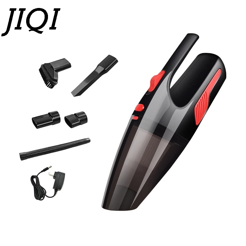 

JIQI Wireless Car Vacuum Cleaner 12V Wet Dry Vehicle Handheld Aspirator LED Light Cordless Rechargeable Dust Collector Catcher