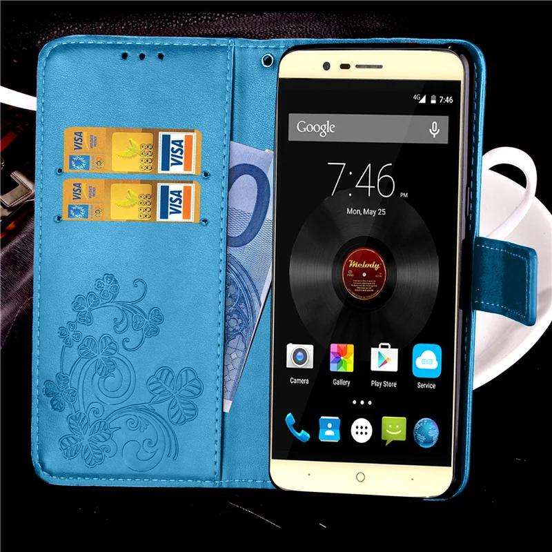 

Hot! Elephone P8000 Case Universal Leather 5.5" Print Stand Cover For Elephone P8000 Flip Case Cartoon Girl Wallet Card Slot Bag