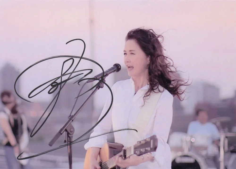 Подпись Miyuki Nakajima autographed оригинальная Фотография 7 дюймов Коллекция Бесплатная