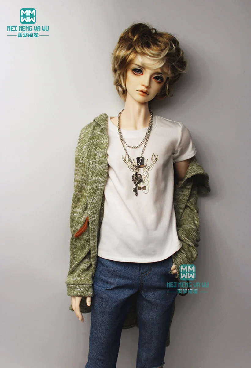 

BJD accessories doll clothes for 70cm--80cm BJD uncle fashion casual knit hoodie t-shirt
