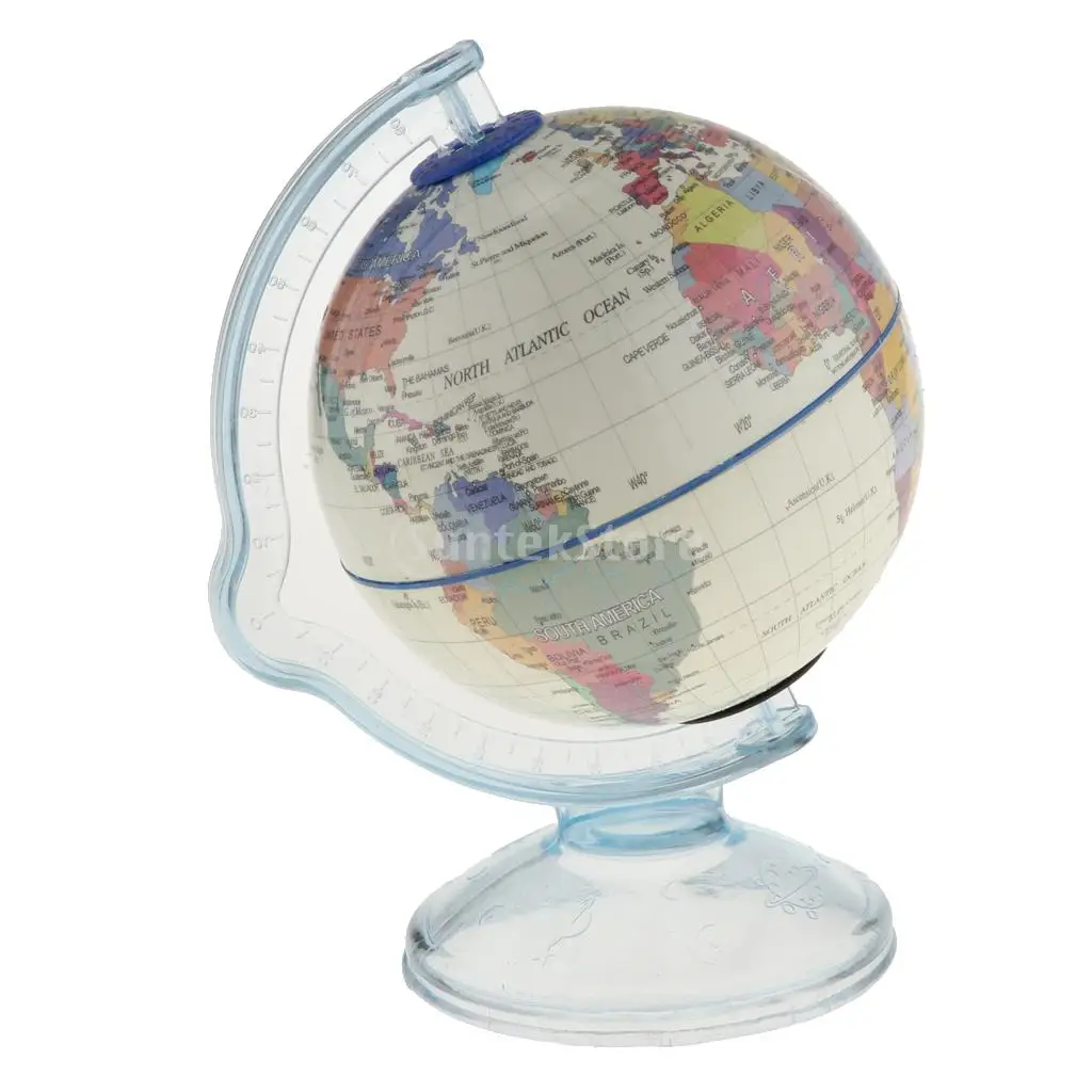 Swivel Spining World Globe Coin Cash Bank Money Box School Educational Teaching Kits Children Leaning Toys	