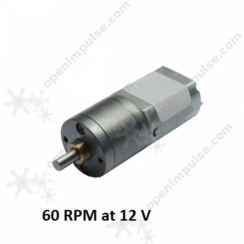 

JGA20-130 60-RPM-at-12-V DC Micro Gearmotor (60 RPM at 12 V)