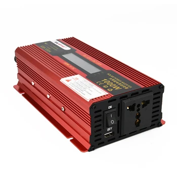 

1000W Car Automotive Power Converter Solar Power Inverter DC 12V to AC 220V Aluminum Alloy Case LED Display DC AC Voltag XNC
