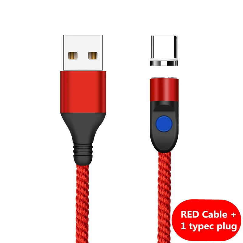 KingFriend Магнитный Кабель Micro-Usb для быстрой зарядки Тип usb C кабель магнит Зарядное устройство для передачи данных кабель для зарядки Usb шнур для samsung Xiaomi - Цвет: RED USB 1Typec