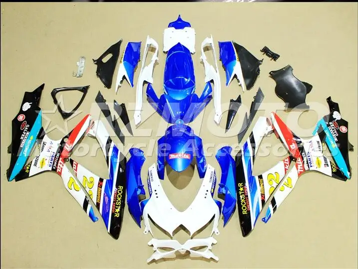 

ACE KITS New ABS Injection Fairings Kit Fit For SUZUKI GSX-R600 GSX-R750 K8 2008 2009 GSX-R600 k8 08 09 Red White Red p24