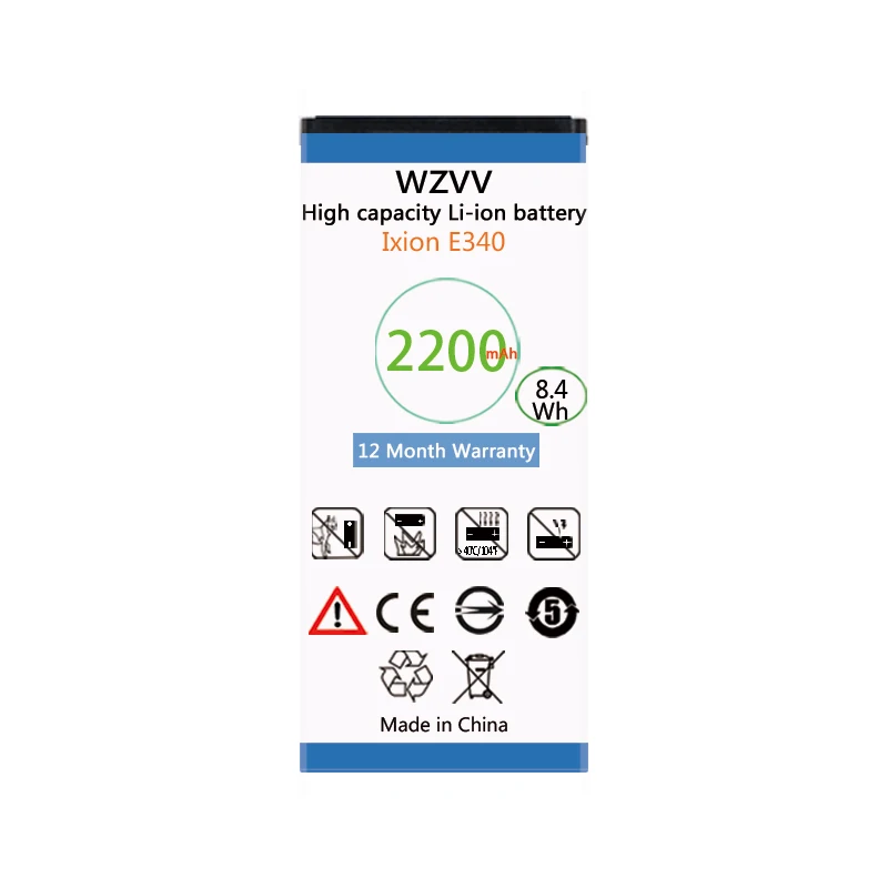

wzvv 2200mAh Li-ion Battery Replacement for DEXP Ixion E340 Smart phone Batteries