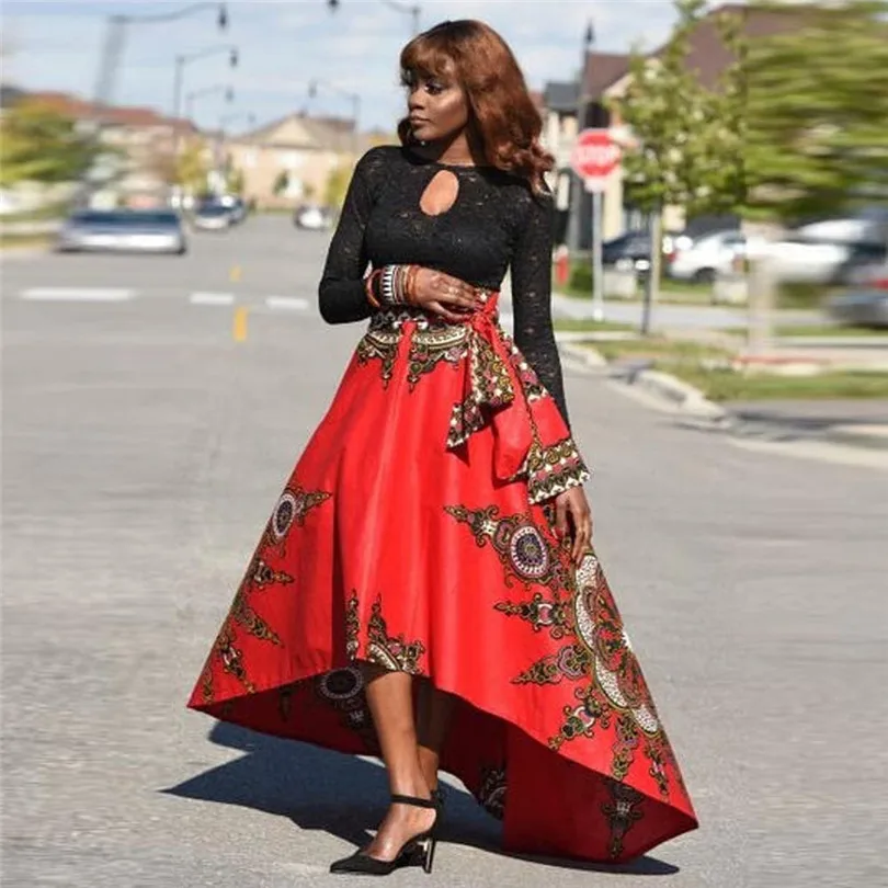  New Summer  African Women Hot Sexy Printed Dress Boho Long Dress Beach Evening Party Maxi Skirt#4M14 (3)