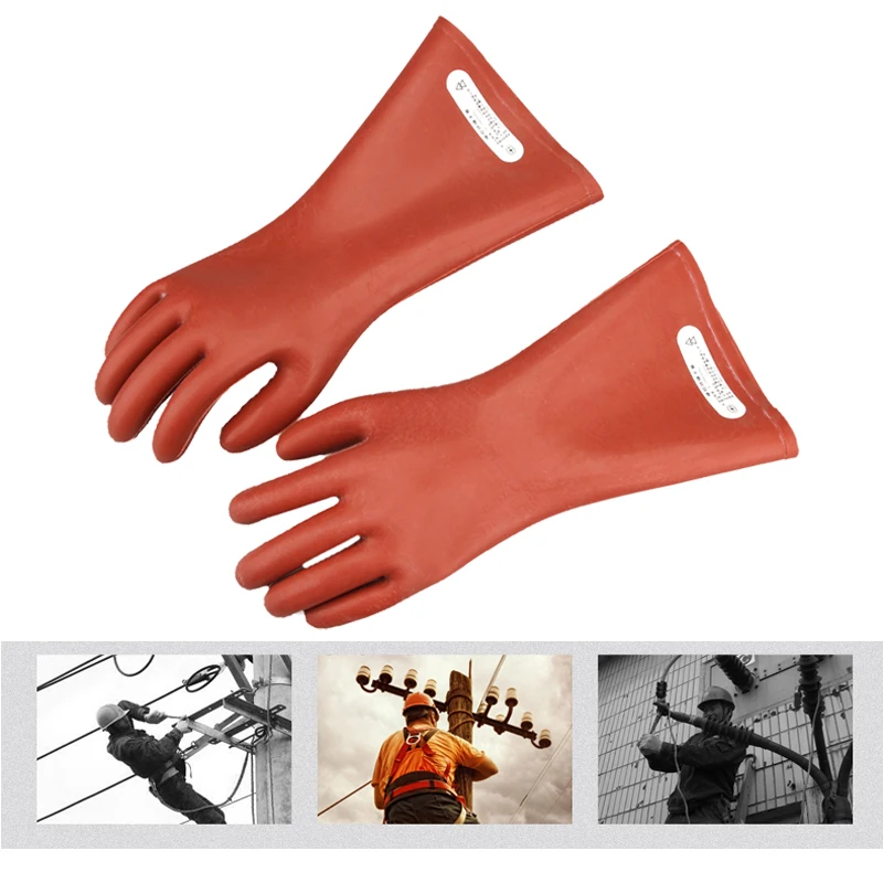 

1 Pair 12kv (hand) rubber insulated gloves electric protective gloves, comfortable and durable