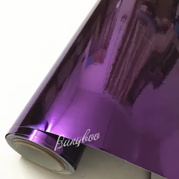 

1.52x18m High Stretchable Chrome Vinyl Film Glossy Purple Vinyl Film Auto Car Motor Wrap Film