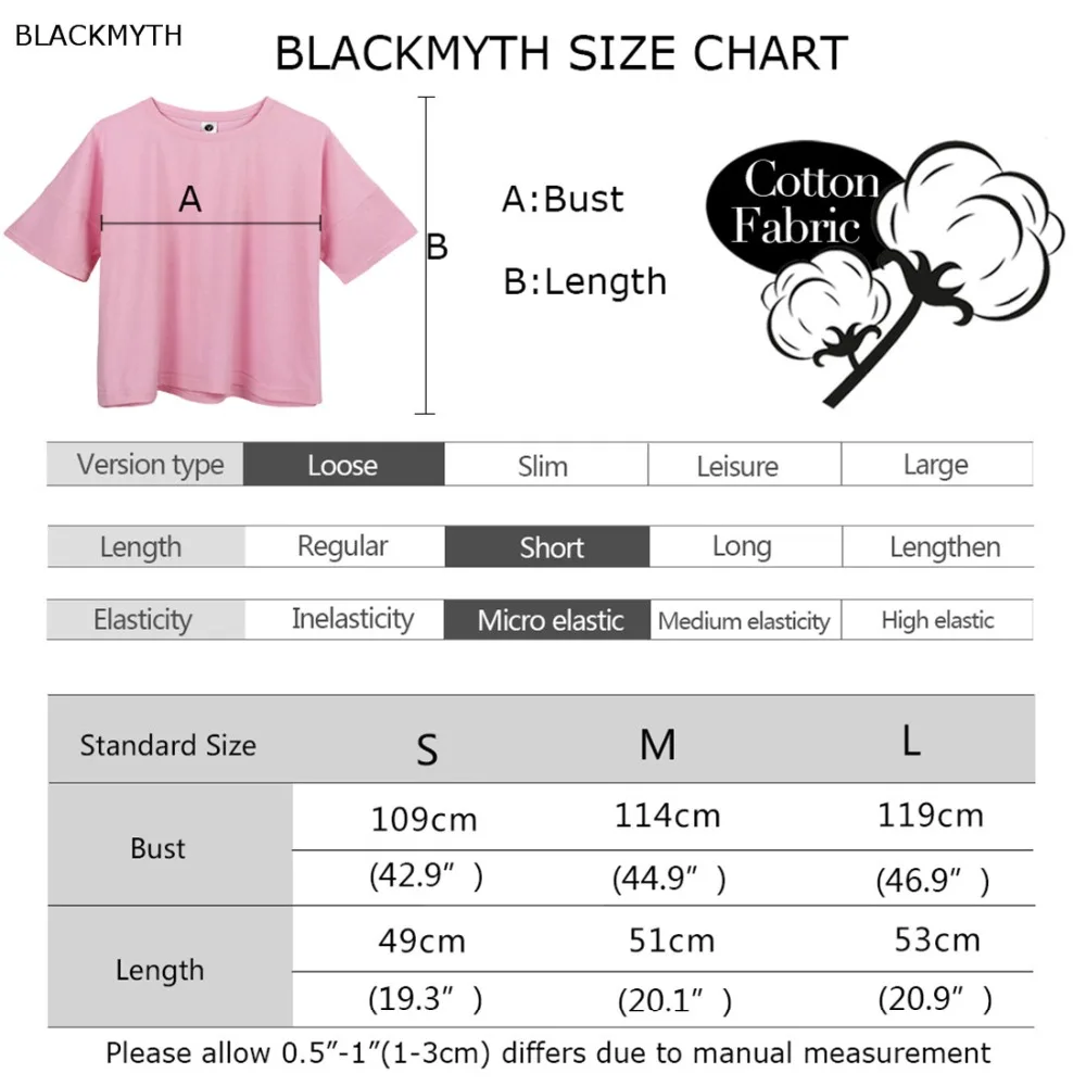 BLACKMYTH/Летняя футболка с круглым вырезом для девочек свободные топы принтом I'm a