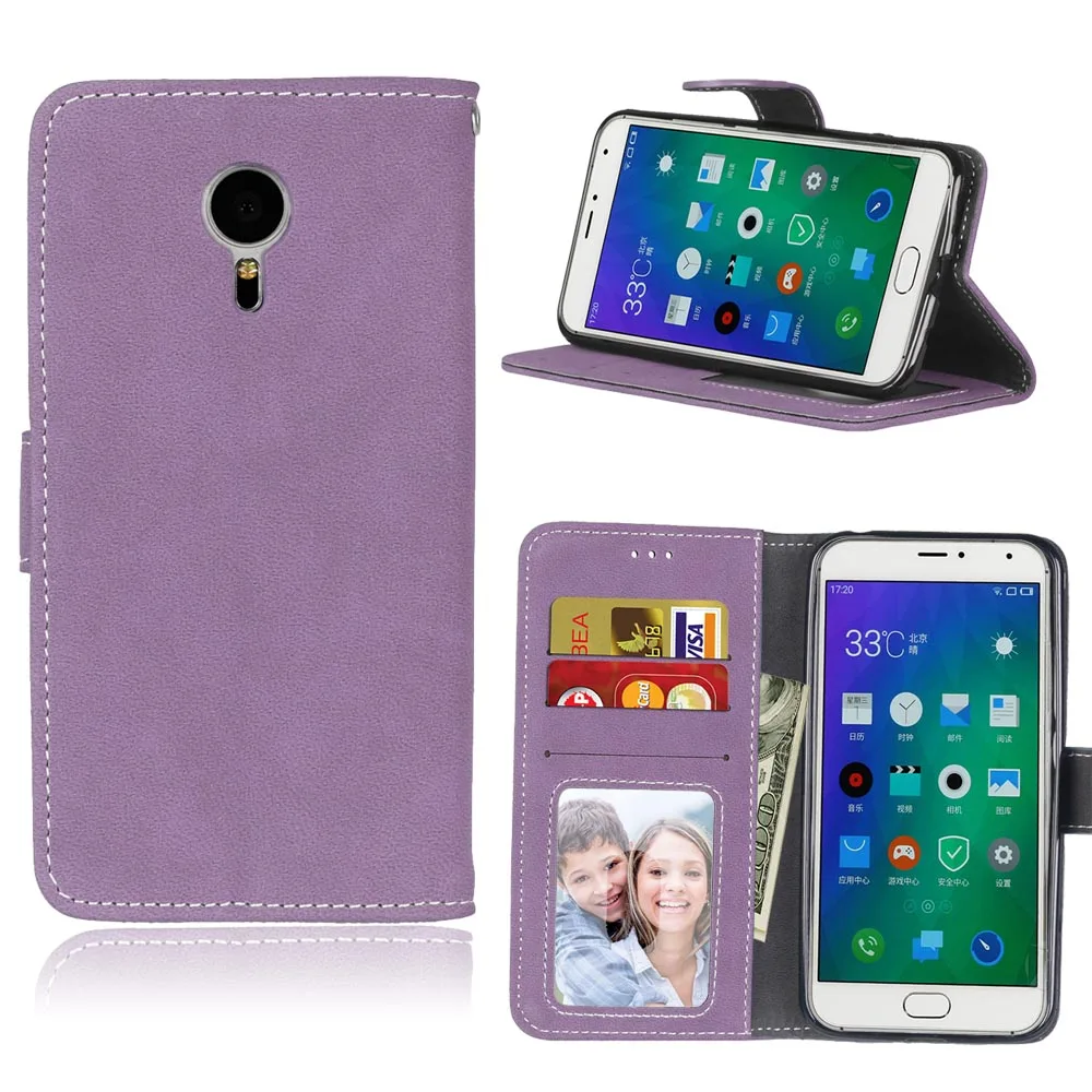 

for Meizu MX5 Case Retro Wallet Leather Cover for Meizu MX5 Bag With Stand Function + 3 Card Holder+ Photo Frame Flip Cover Bags