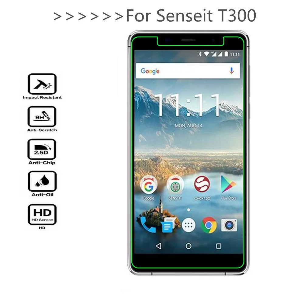 Закаленное стекло для Senseit T300 защита экрана 9H 2.5D защитная пленка телефона