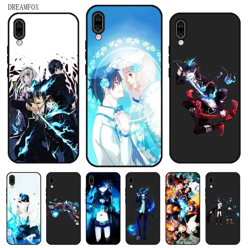 P022 Blue Exorcist Black Silicone Case Cover For Huawei Honor 8C 8X 9 10 20i V10 V20 Note10 Max Lite Magic2 |