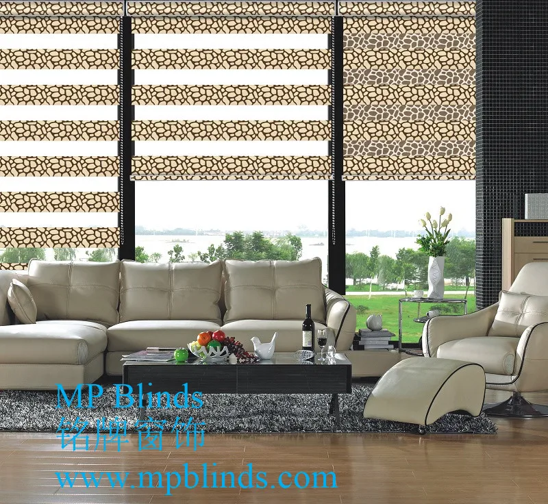 

Wave Double Layer Blinds Zebra Roller Blinds Rainbow Blinds for Window 495
