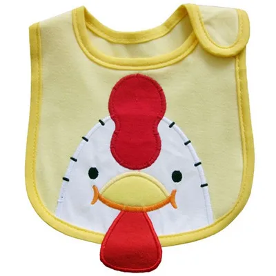 Хлопок водонепроницаемый детский нагрудник малыша младенческой слюнявчик полотенце фартук слюнявчик одежда для кормления новорожденных мультфильм аксессуары - Цвет: Chicken
